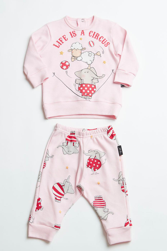 PIGIAMA BAMBINA ROSA 5699 ROSA HAPPY PEOPLE